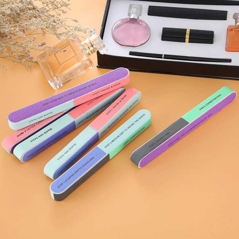 Nail File And Buffers For Women Girls, Natural Emery Boards