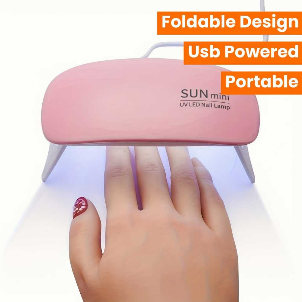 Sun Mini Uv/Led Nail Lamp – 6W Portable Nail Dryer For Gel Polish