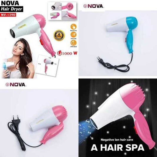 Nova Professional Hair Dryer – 1000W High Speed Foldable Travel Dryer