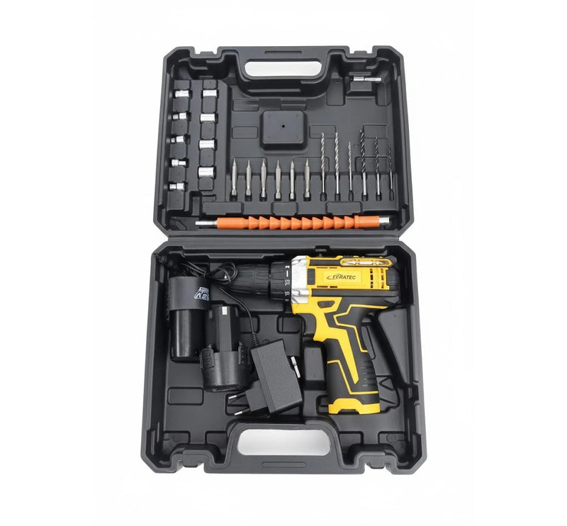 Cordless Rechargeable Drill Machine  ( Complete 36-Piece Tool Kit )